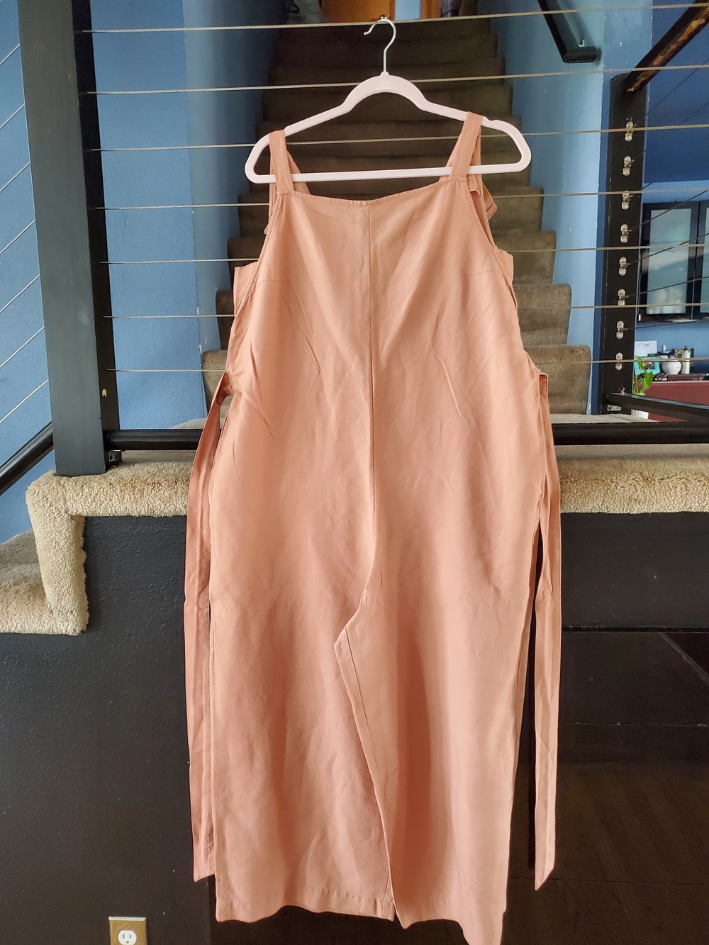 Uniqlo Women's Peach Overalls Jumpsuit with Side Ties